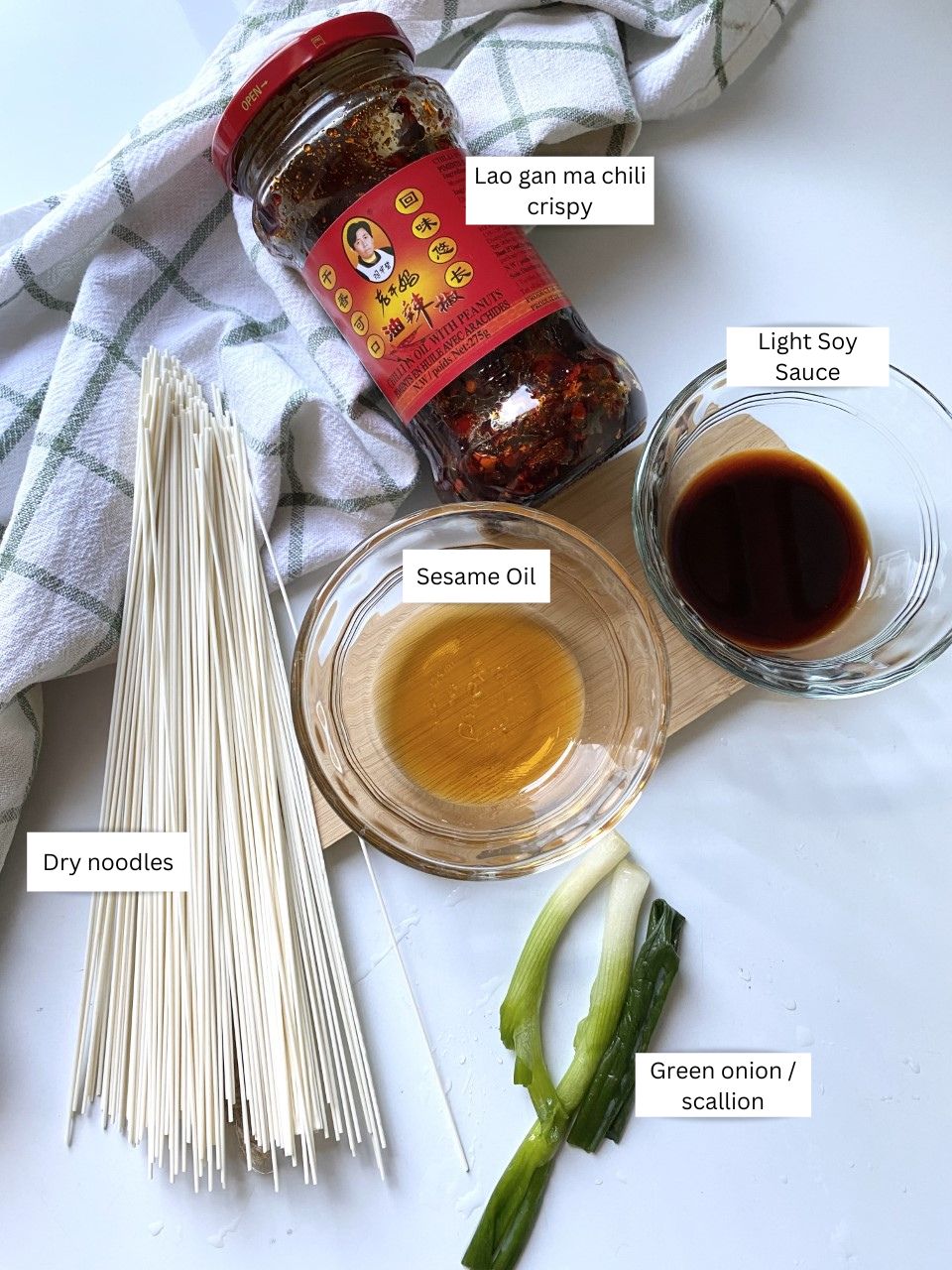 Labeled ingredient list for Chinese noodle soup - check recipe card for details!